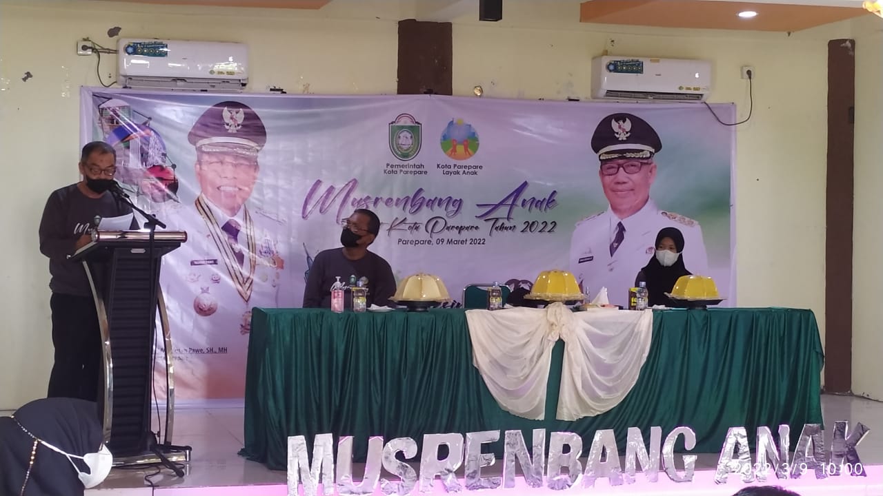 Wawali Parepare Buka Musrenbang Anak, Instruksikan Perangkat Daerah Akomodasi Usulan Anak Sesuai Tupoksi